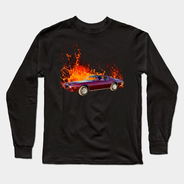 1973 Pontiac Formula Firebird Long Sleeve T-Shirt by Permages LLC